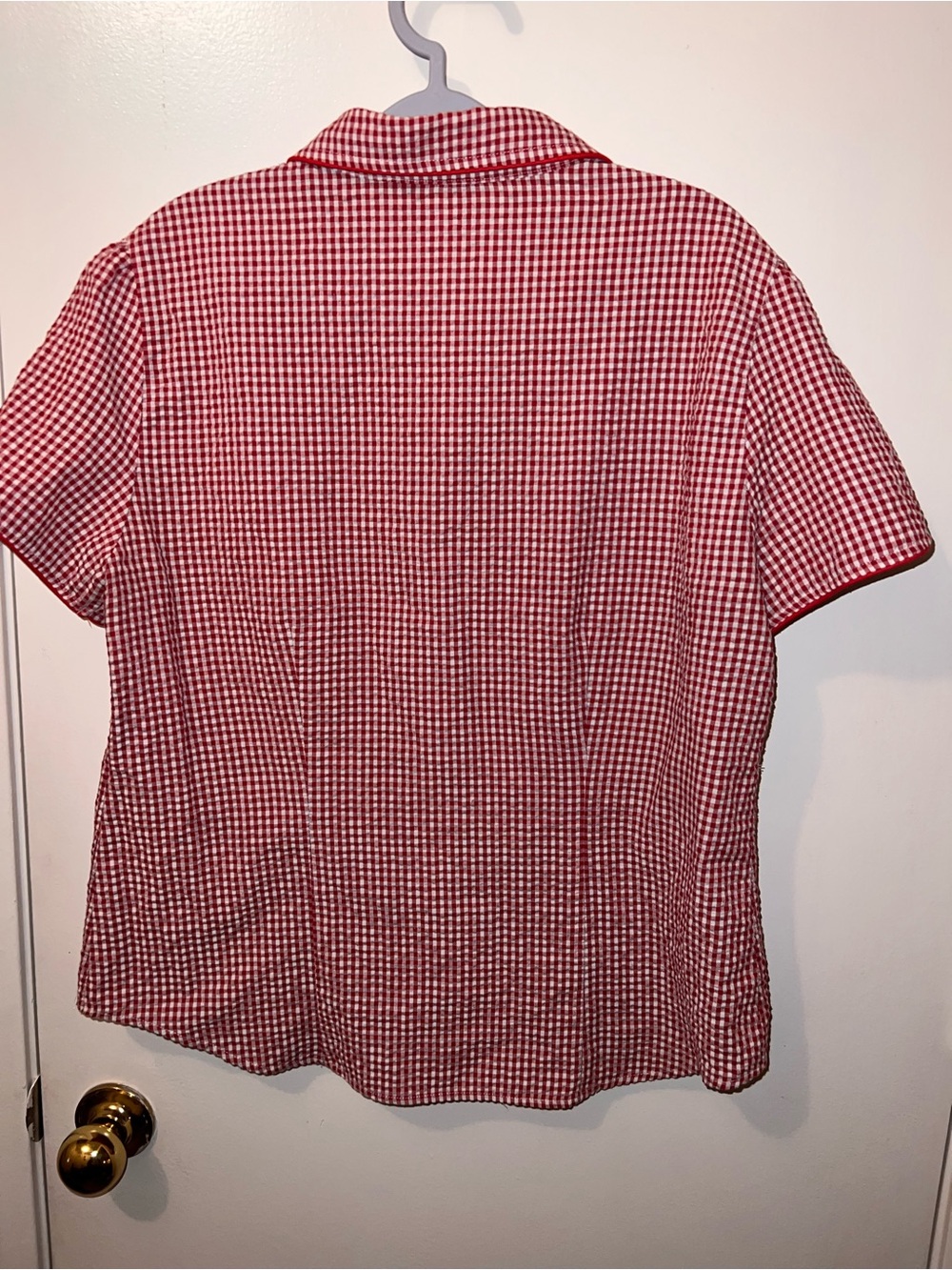 Country Door Red Gingham Button-Front Shirt - Picture 2 of 4